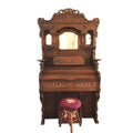 Walnut Reed Organ and Stool, Circa 1885