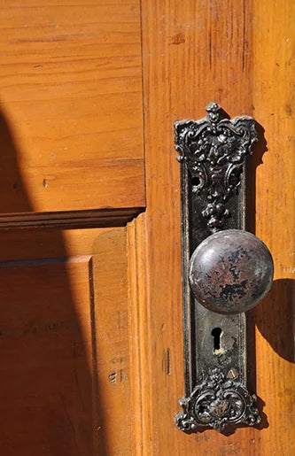 Vintage Victorian Etched Glass Door