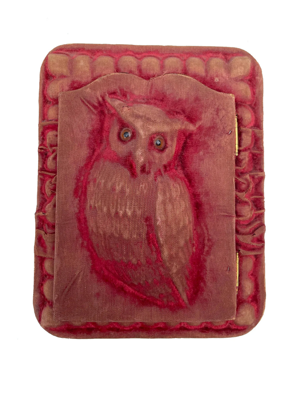 Rare antique Owl embossed hidden picture frame