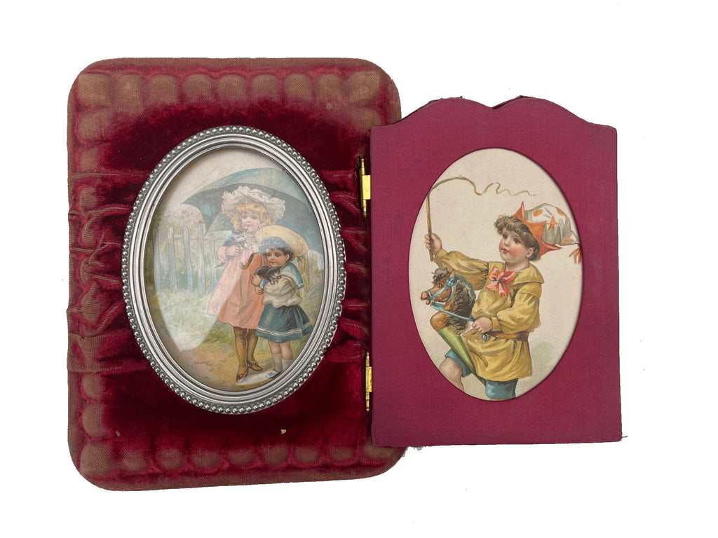 Rare antique Owl embossed hidden picture frame