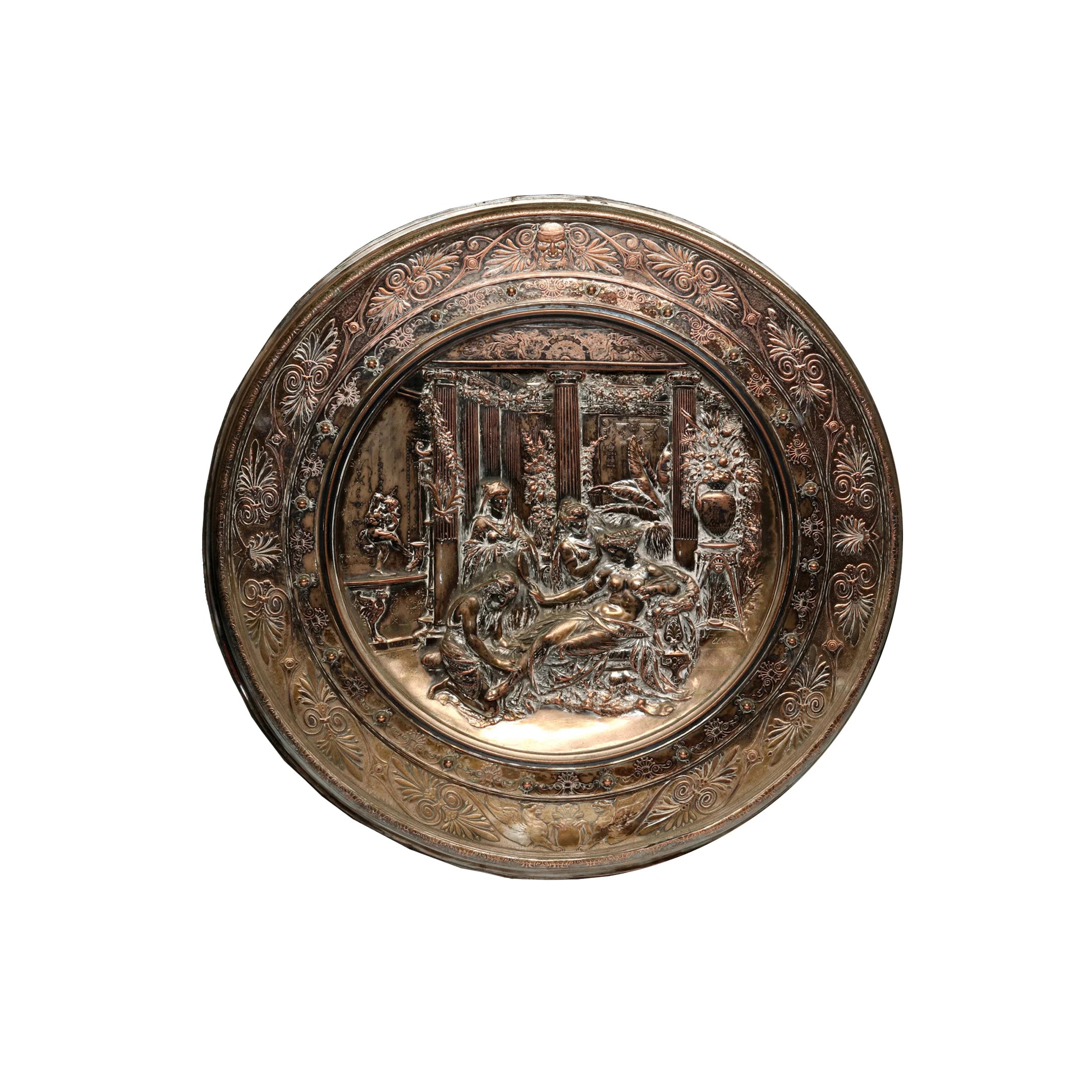 AN ELKINGTON & CO ELECTROTYPE SHIELD 'VANITY' 1876