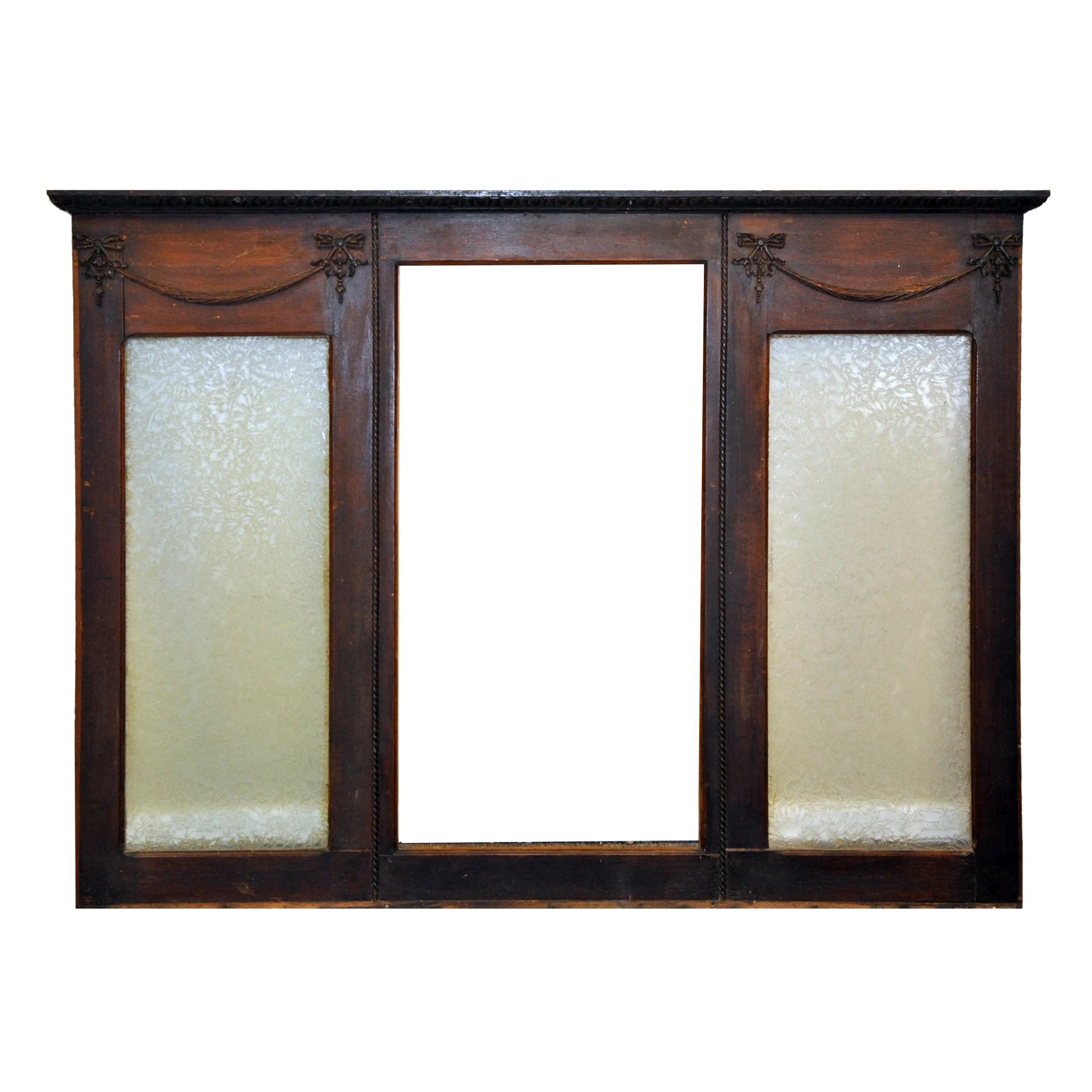 Bank Teller Window with etched glass inserts