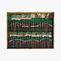 Vintage Rare 1950's Rosewood and Gold Tone Flatware Complete Boxed Set, 149-Pieces