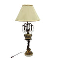 Vintage French Provincial Cherub Angels Table LAMP Light w Crystals