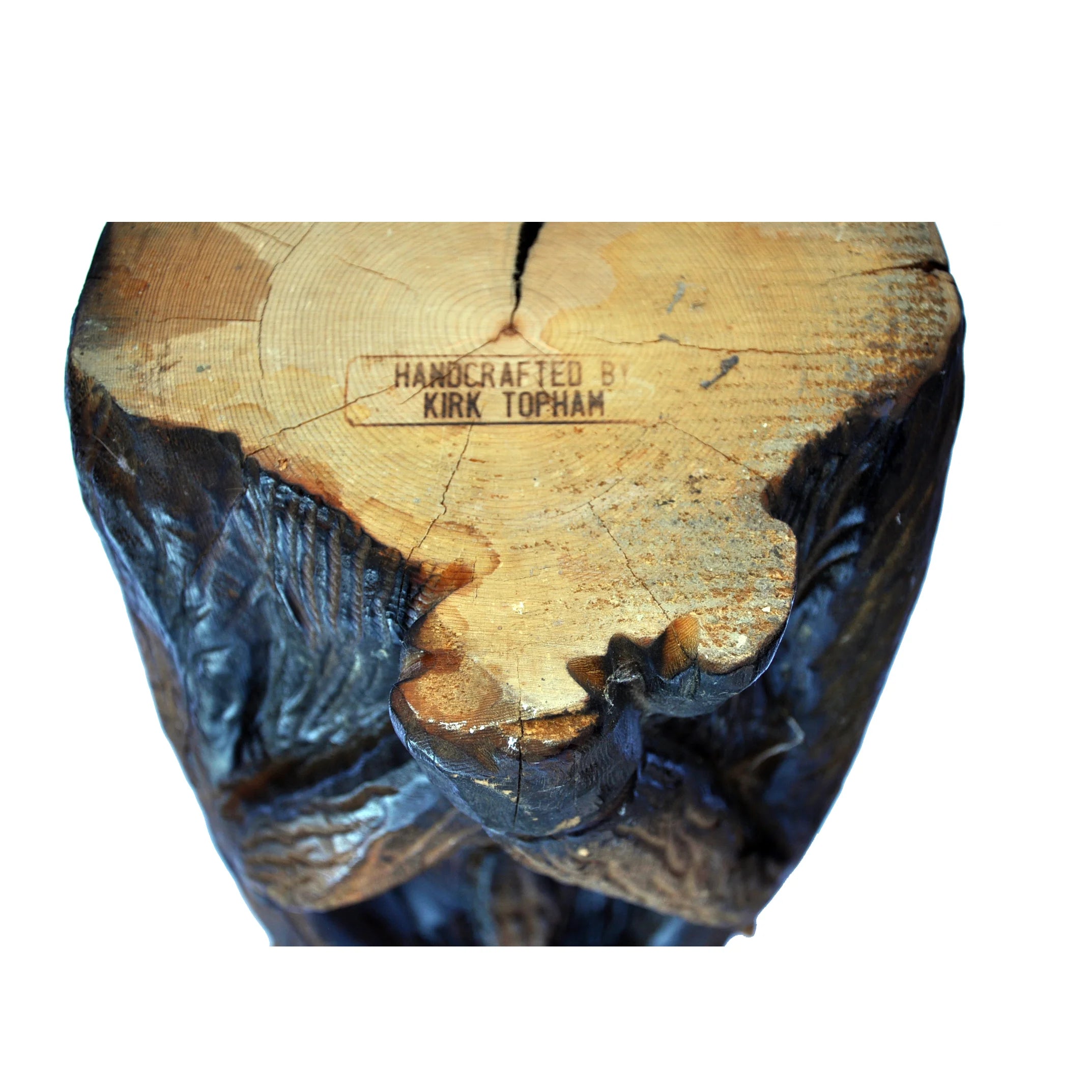 Kirk Topham carved wood moose