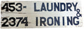 Vintage Laundry and Ironing Sign