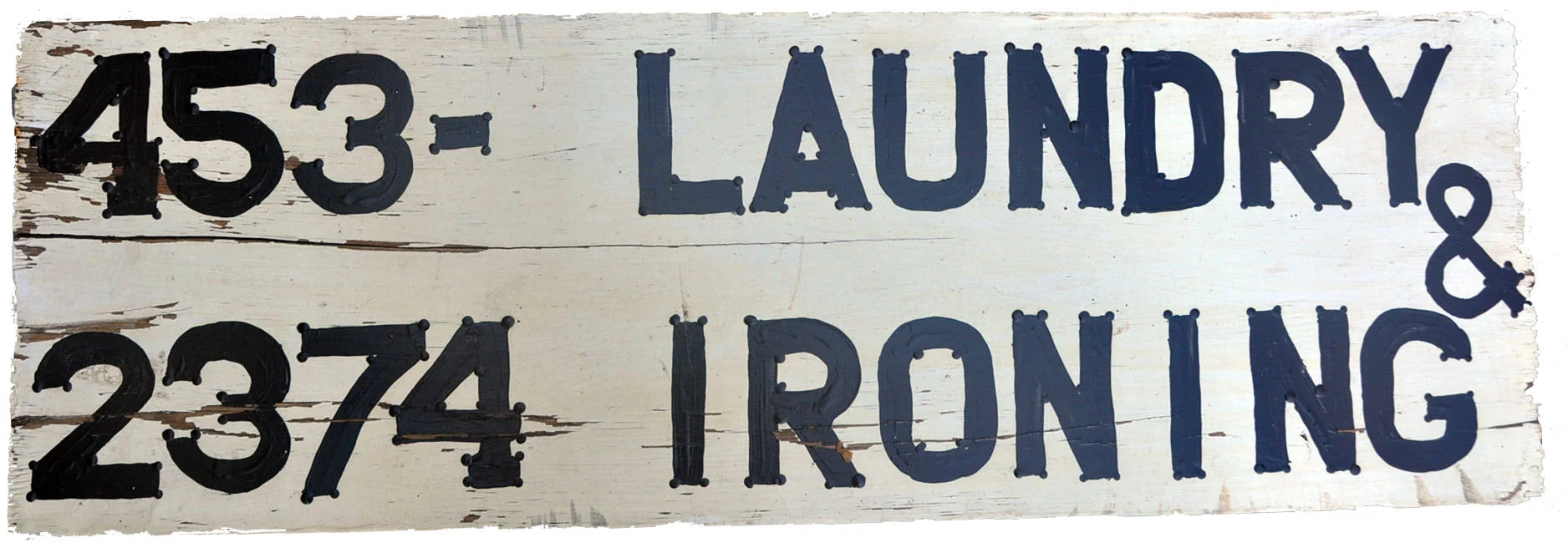 Vintage Laundry and Ironing Sign