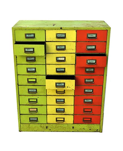 Circa 1950's Industrial filing cabinet.