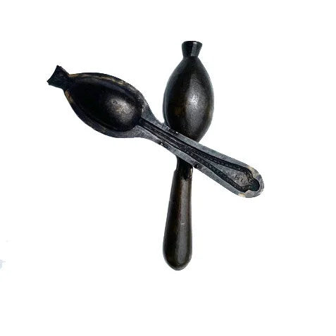 Antique Spoon Mold (1800's) with antique spoon made from mold