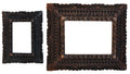 2 Vintage Hand Carved Folk Art Picture Frames