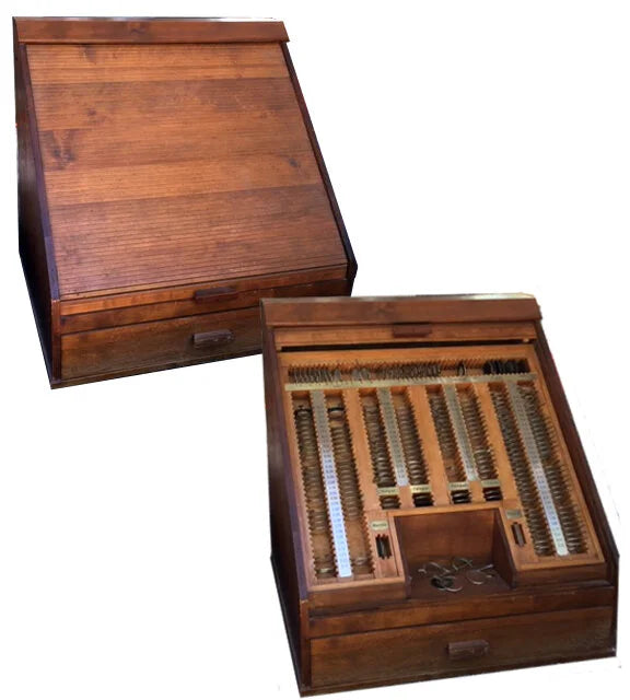 Early 1900's Roll Top Optical Cabinet