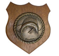 Vintage US Navy USS SAILFISH SS-572 Molded Alloy on Wood Plaque - HEAVY!!