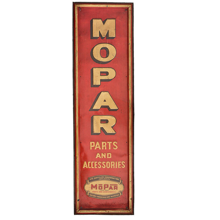 Vintage Mopar Embossed Parts & Accessories Sign - Dodge Boys - Gas Service Station HEMI