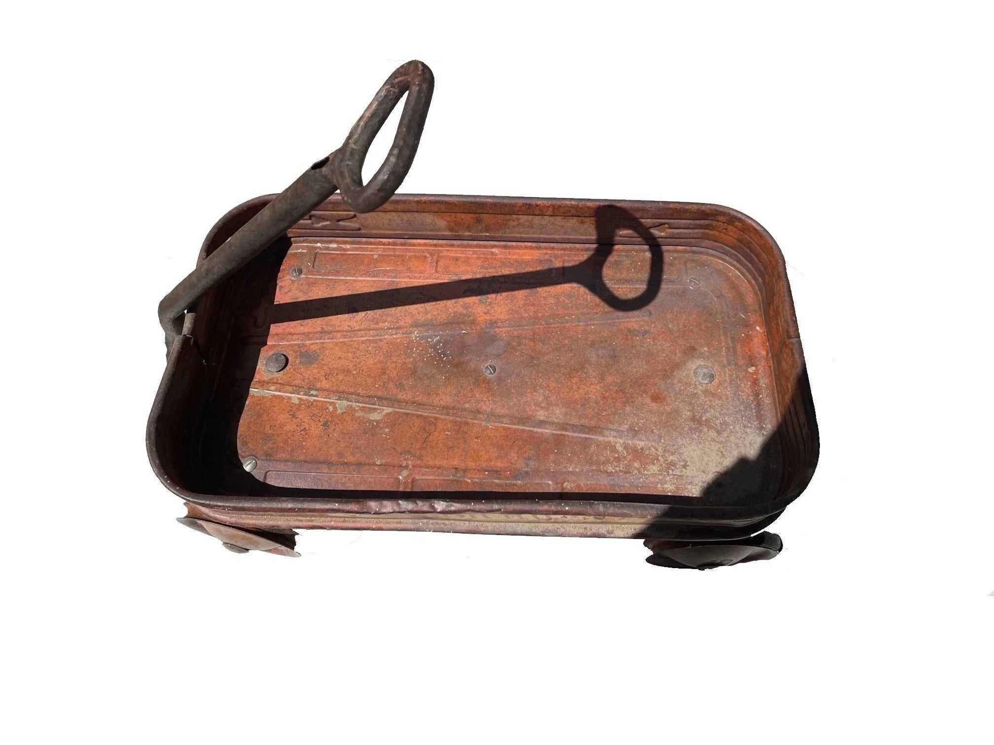RARE ANTIQUE DAYTON SONNY RED PULL WAGON COASTER 30S PRIMITIVE OLD TOY VINTAGE