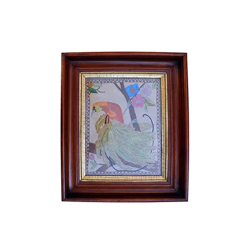 Antique Needlepoint Framed Canvas