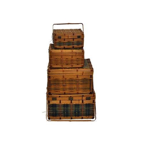 Vintage Stacking Picnic Baskets